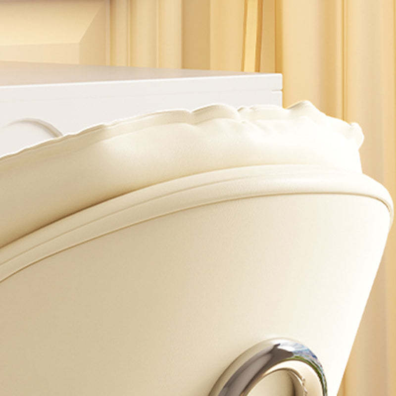 Modern Leather Nylon Vanity Stool