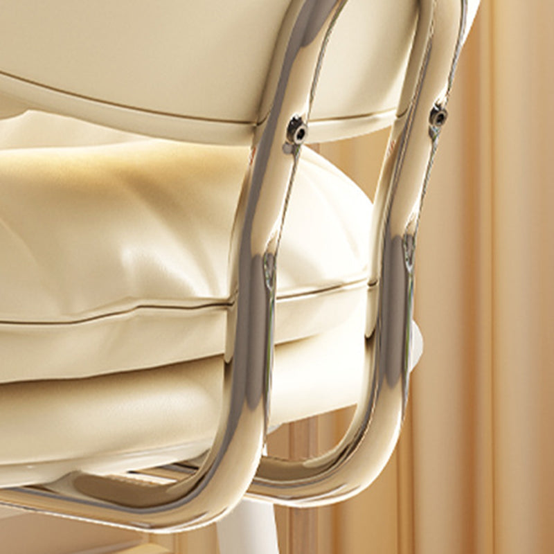 Modern Leather Nylon Vanity Stool