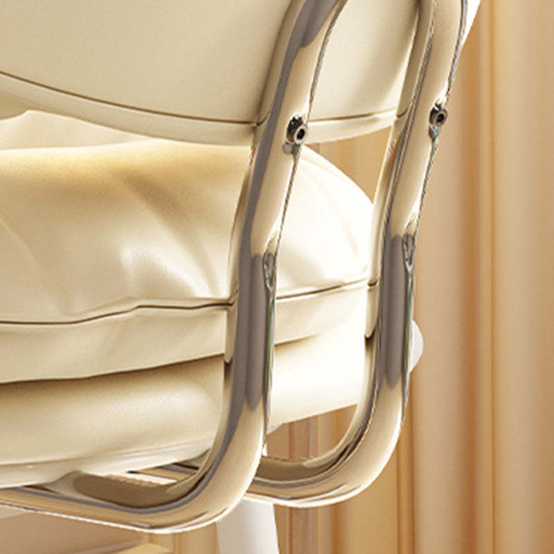 Modern Leather Nylon Vanity Stool