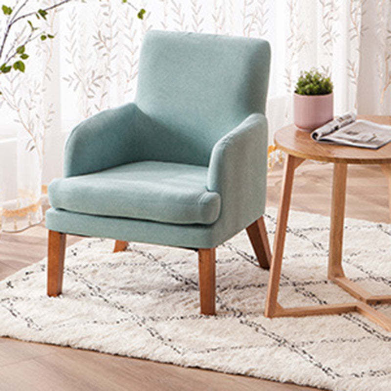 Nordic Fabric Wood Sofa with Armrest — Gray