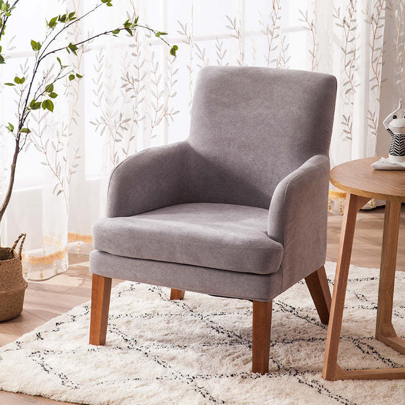 Nordic Fabric Wood Sofa with Armrest
