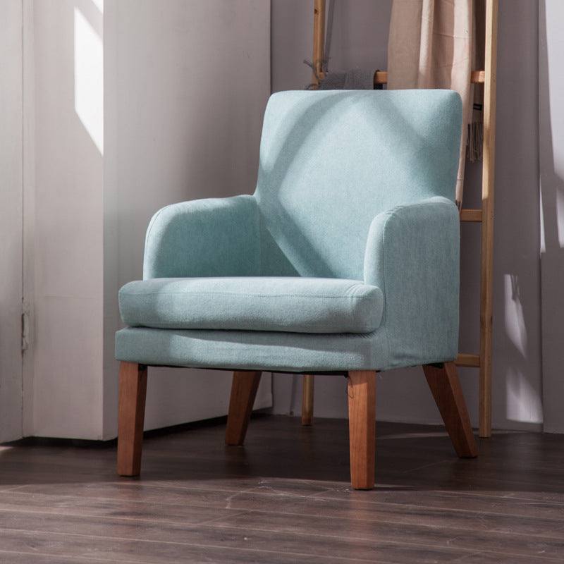 Nordic Fabric Wood Sofa with Armrest