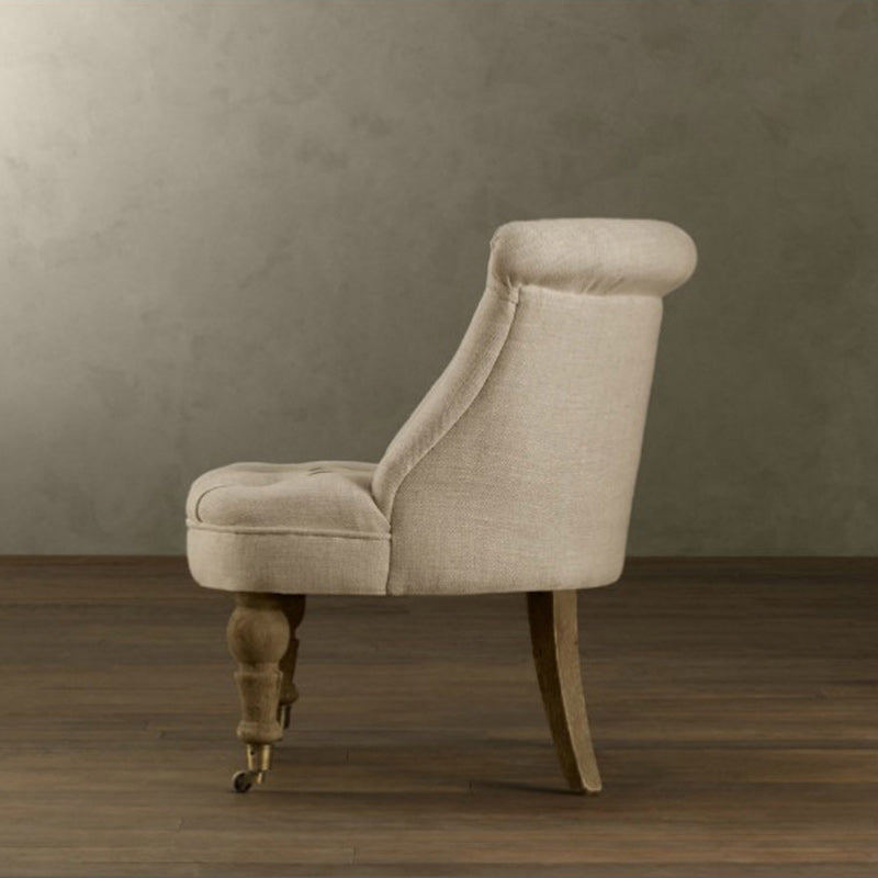 Traditional Rustic Fabric Armless Sofa