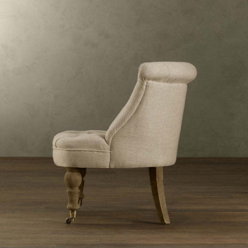 Traditional Rustic Fabric Armless Sofa