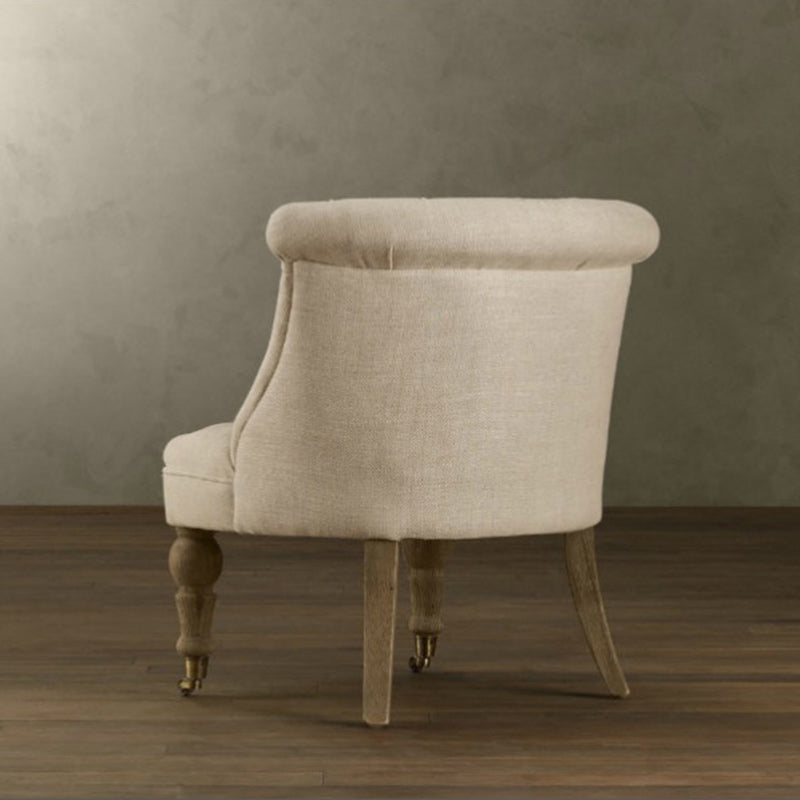 Traditional Rustic Fabric Armless Sofa