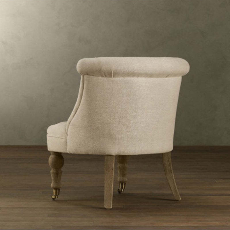 Traditional Rustic Fabric Armless Sofa