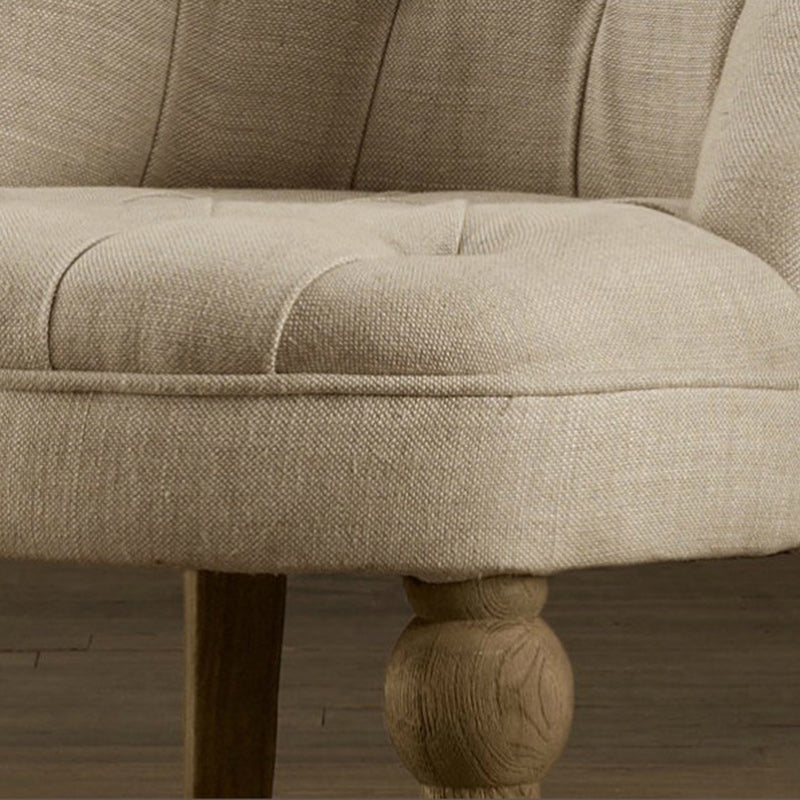 Traditional Rustic Fabric Armless Sofa
