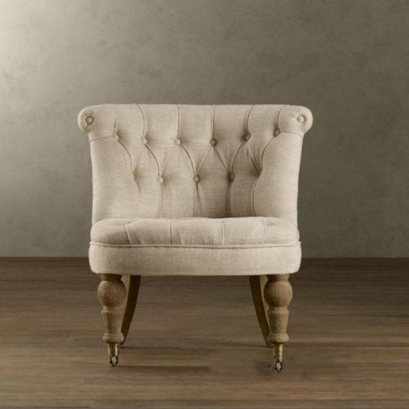 Traditional Rustic Fabric Armless Sofa
