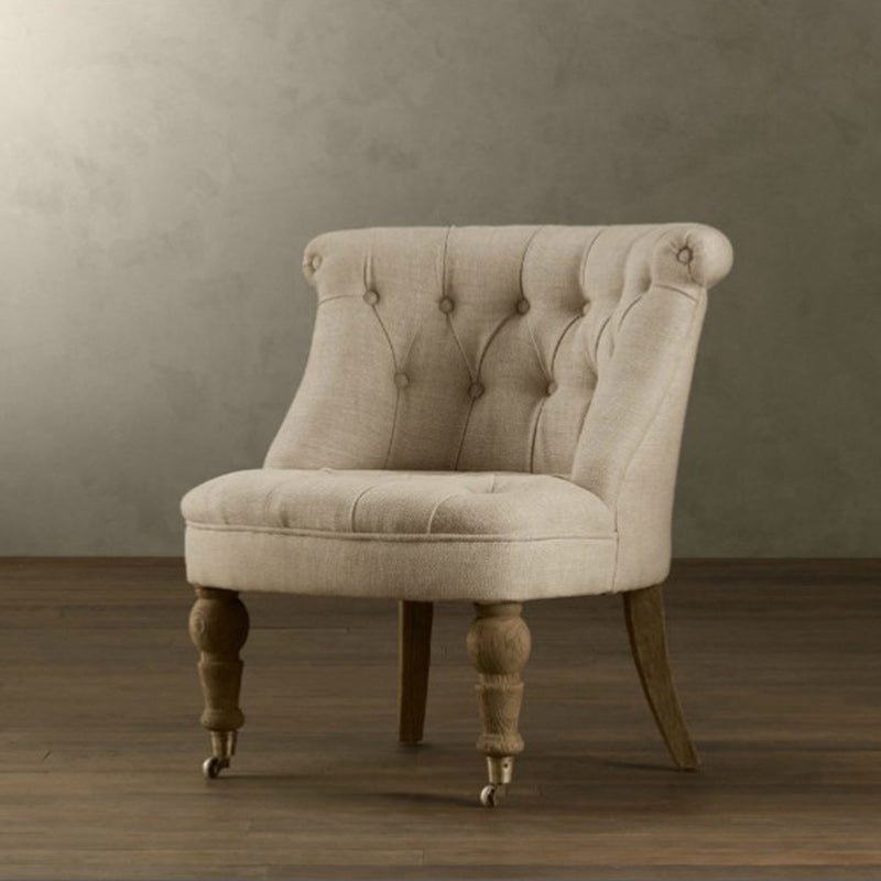 Traditional Rustic Fabric Armless Sofa