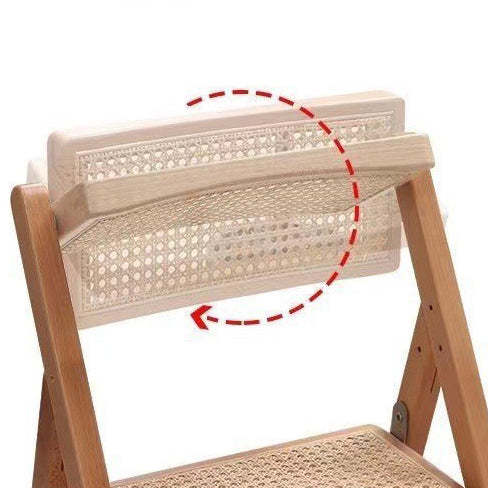 Boho Rattan Wood Dining Chair — Real Rattan / Wood Color