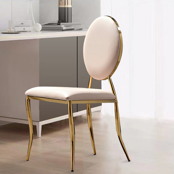 Nordic stainless dining chairs & benches in leather steel metal