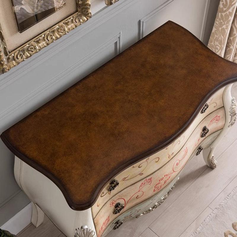 Vintage Patterned 3-Drawer Side Table