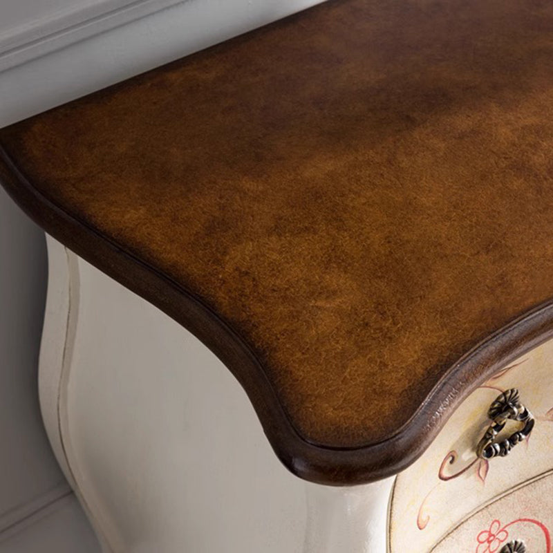 Vintage Patterned 3-Drawer Side Table