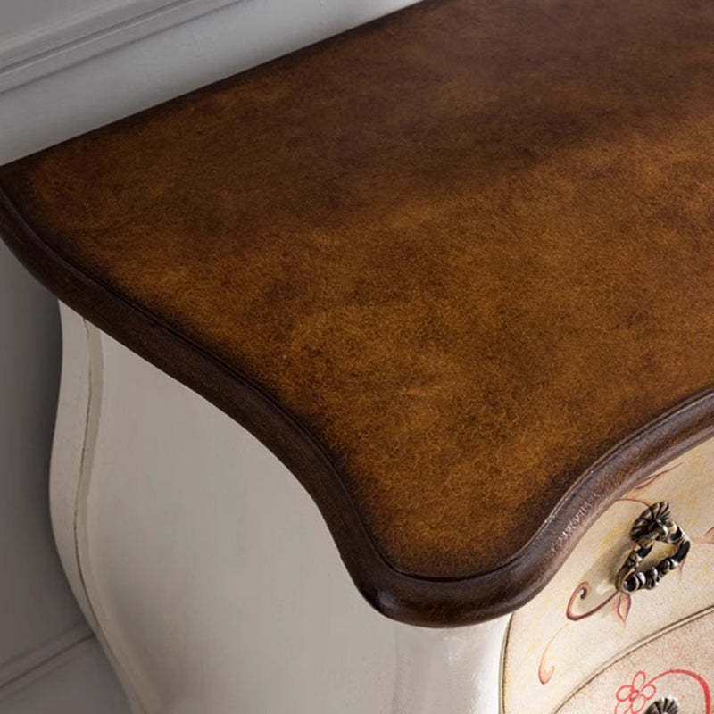 Vintage Patterned 3-Drawer Side Table