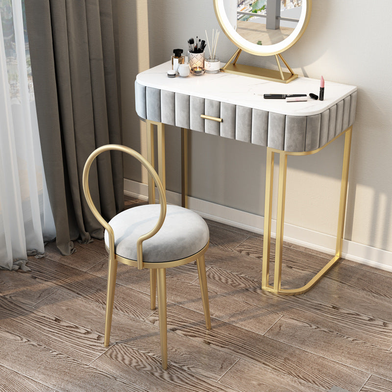 Nordic Flannelette Leather Iron Dining Chair