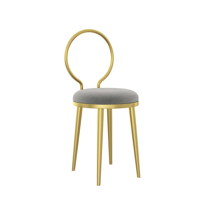 Nordic Flannelette Leather Iron Dining Chair