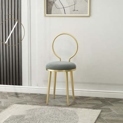 Nordic Flannelette Leather Iron Dining Chair