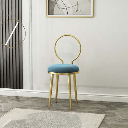 Nordic Flannelette Leather Iron Dining Chair