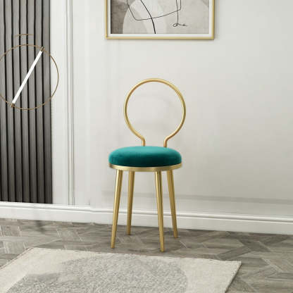 Nordic Flannelette Leather Iron Dining Chair