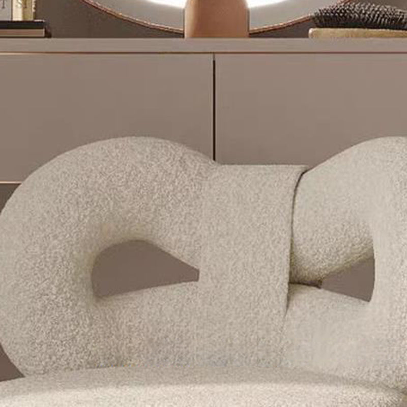 Contemporary Bow Knot Lambswool Vanity Stool