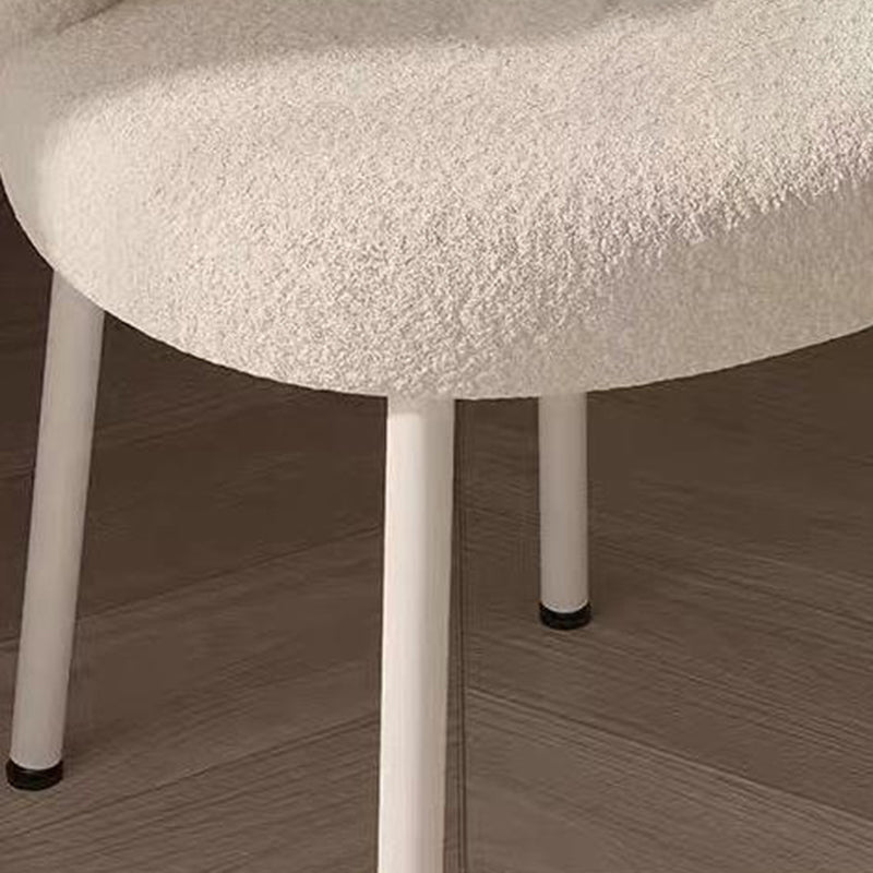 Contemporary Bow Knot Lambswool Vanity Stool