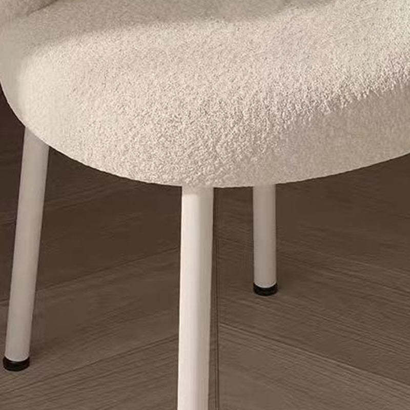 Contemporary Bow Knot Lambswool Vanity Stool
