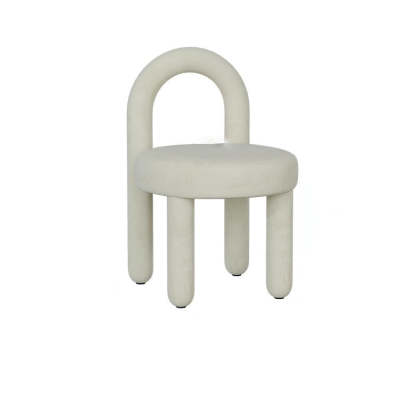 Modern Lambswool Flannelette Steel Vanity Stool