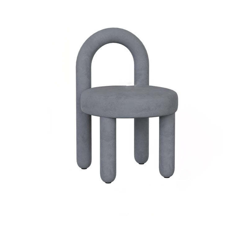 Modern Lambswool Flannelette Steel Vanity Stool