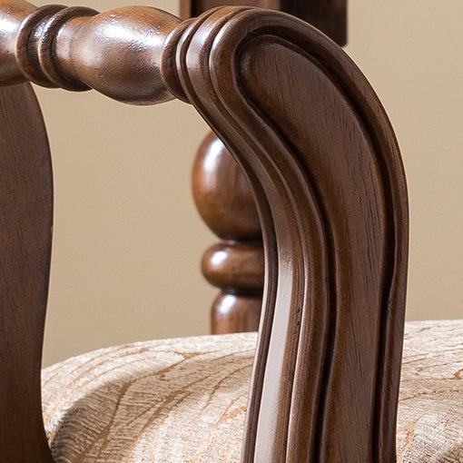Vintage Fabric Rubber Wood Chair
