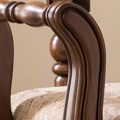 Vintage Fabric Rubber Wood Chair