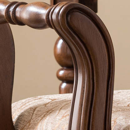 Vintage Fabric Rubber Wood Chair