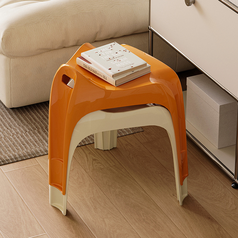 Nordic Backless Chair — Orange