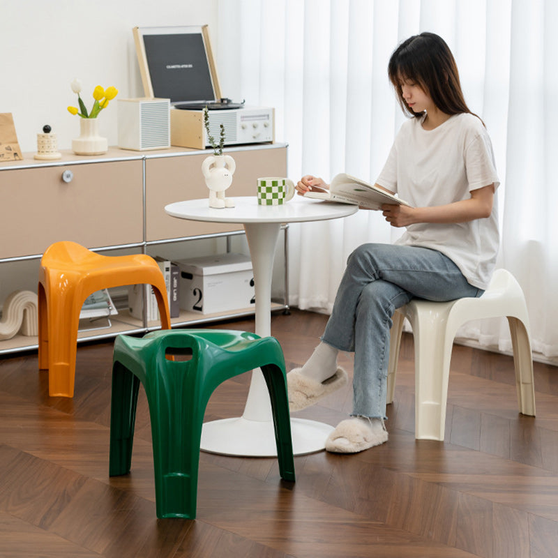 Nordic Backless Chair — White