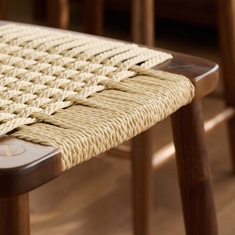 Retro Rope Cherry Wood Dining Chair