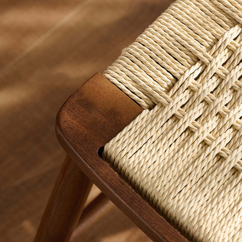 Retro Rope Cherry Wood Dining Chair