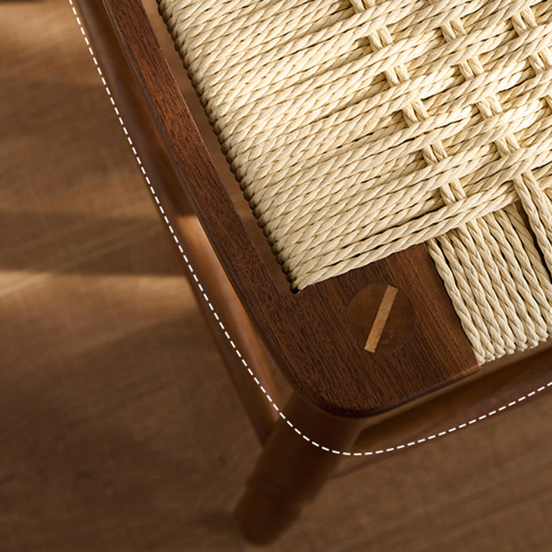 Retro Rope Cherry Wood Dining Chair