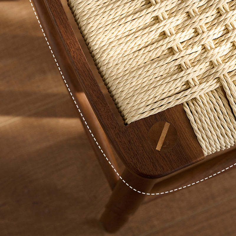 Retro Rope Cherry Wood Dining Chair