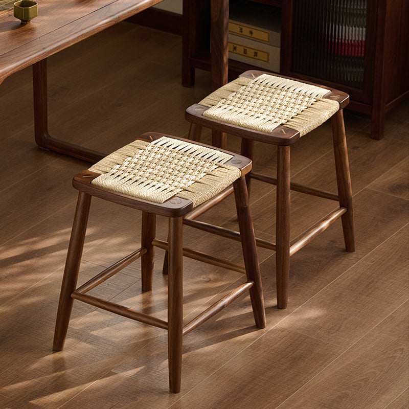 Retro Rope Cherry Wood Dining Chair