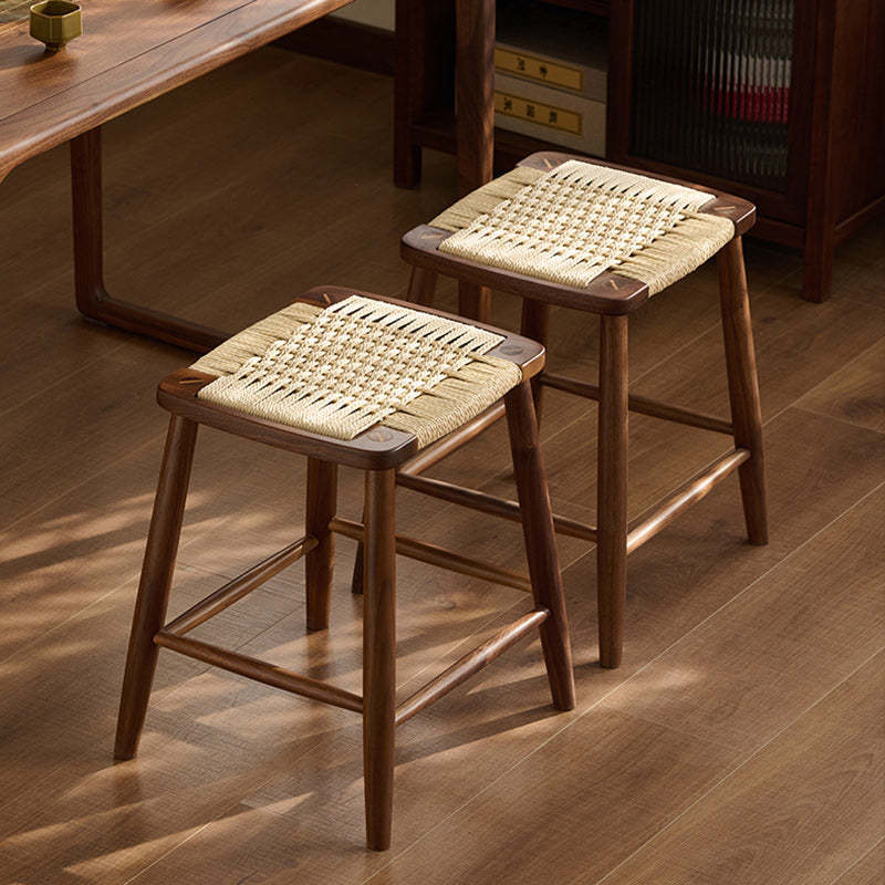 Retro Rope Cherry Wood Dining Chair