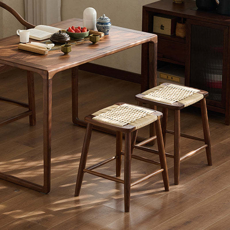 Retro Rope Cherry Wood Dining Chair