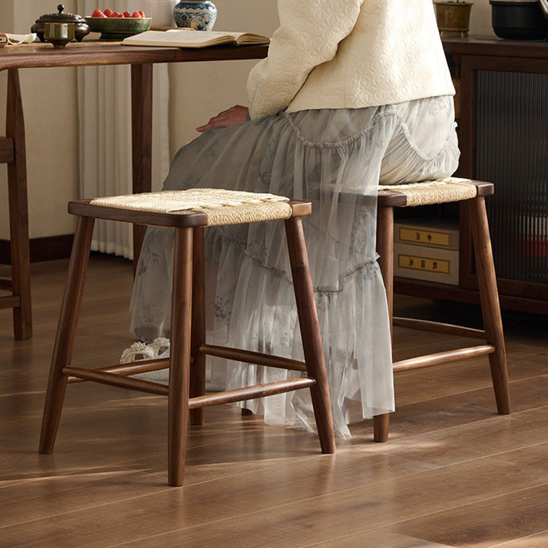 Retro Rope Cherry Wood Dining Chair