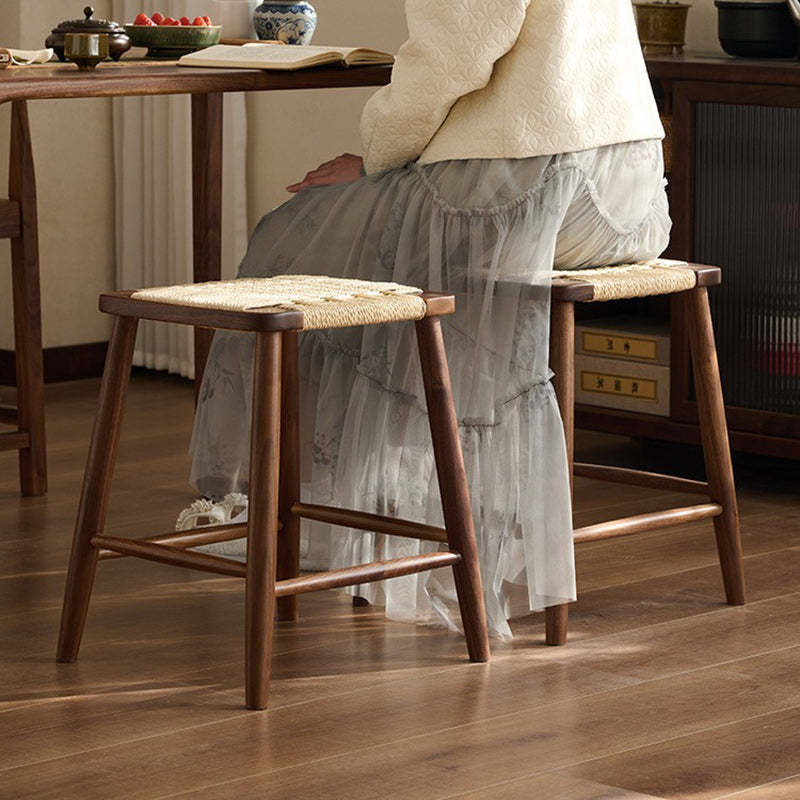 Retro Rope Cherry Wood Dining Chair