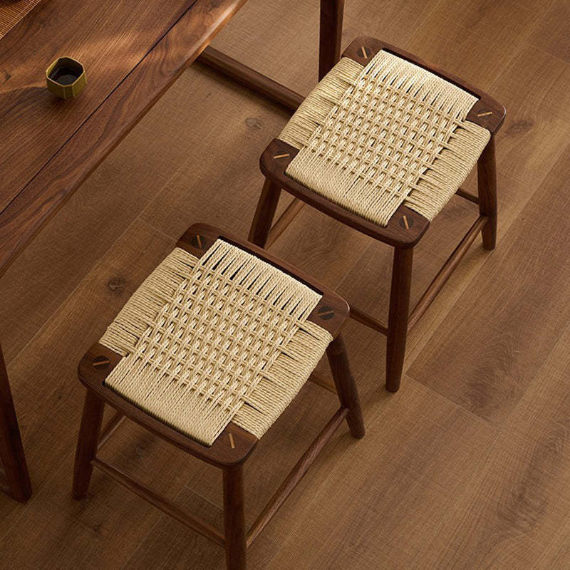 Retro Rope Cherry Wood Dining Chair
