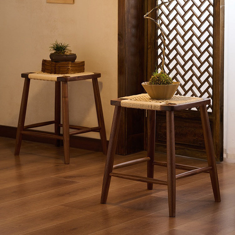 Retro Rope Cherry Wood Dining Chair