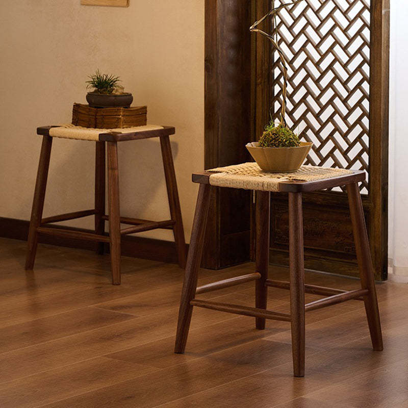 Retro Rope Cherry Wood Dining Chair