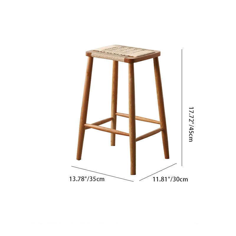 Retro Rope Cherry Wood Dining Chair