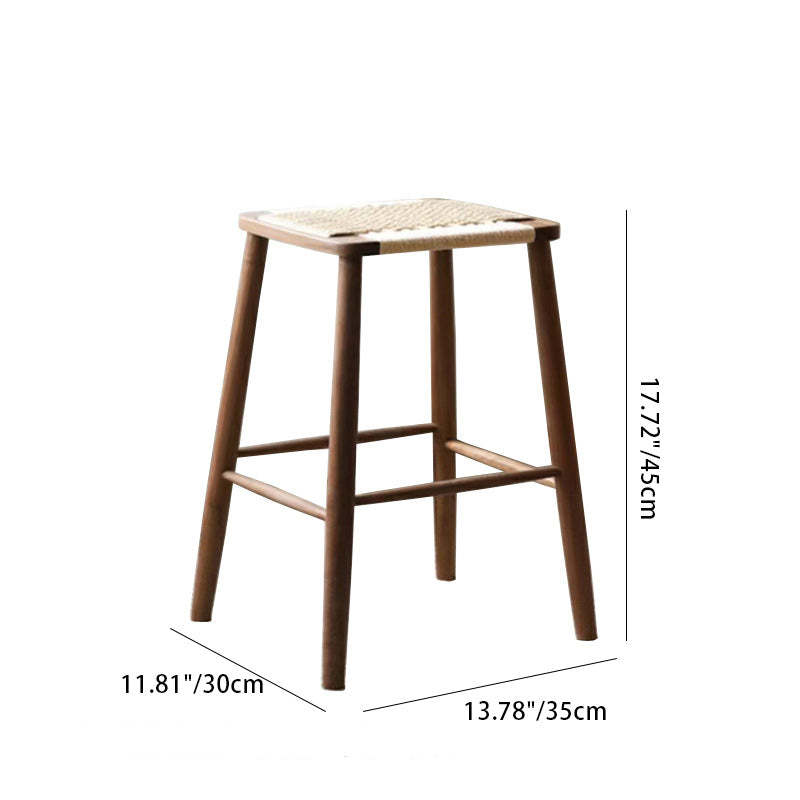 Retro Rope Cherry Wood Dining Chair