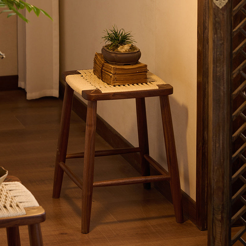 Retro Rope Cherry Wood Dining Chair