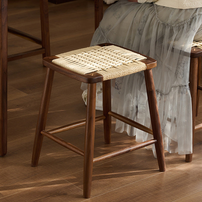 Retro Rope Cherry Wood Dining Chair