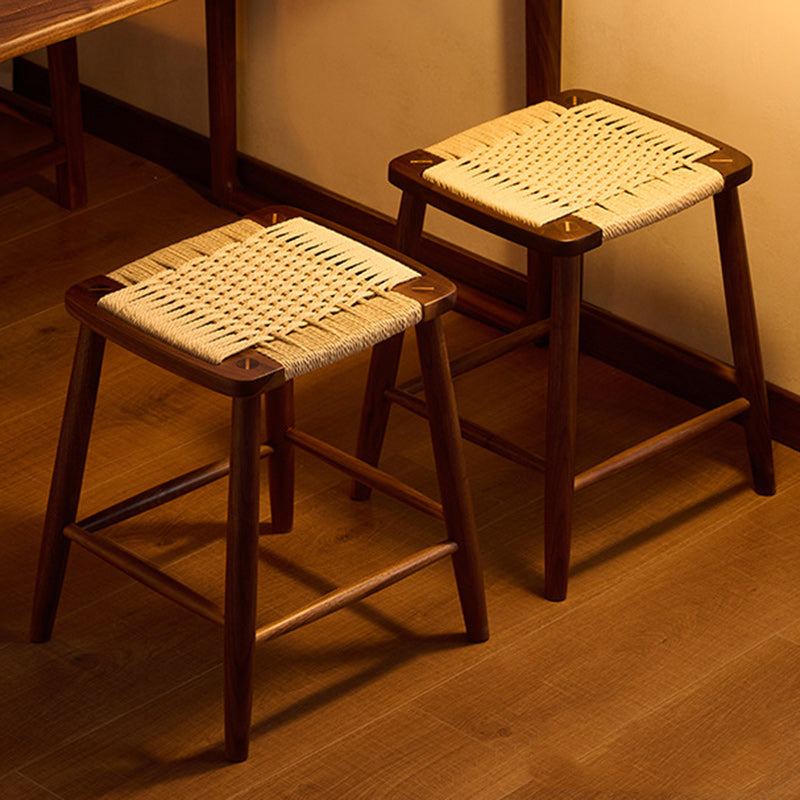 Retro Rope Cherry Wood Dining Chair